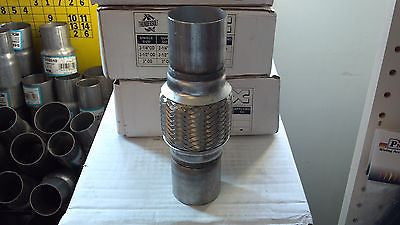 1 3/4" Exhaust Flex Pipe 1.75" x 64" Heavy Duty Steel 10" Overall Flex Coupler