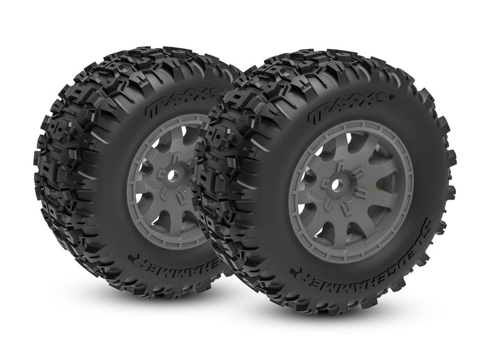 10770-GRAY T&W BLK WHL SLEDGEHMMR TIRES (2)