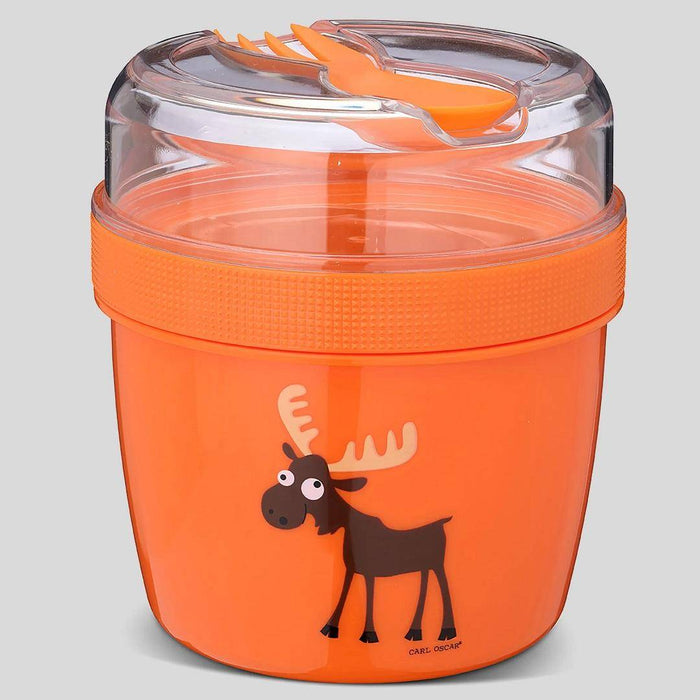 Carl Oscar N’ice Cup Orange mit Kühlakku und Multibesteck