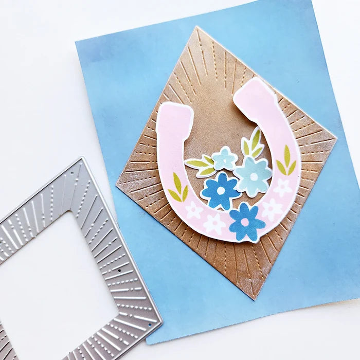 Catherine Pooler - Die - Sunburst Diamond. Available at Embellish Away located in Bowmanville Ontario Canada. Example by Catherine Pooler Designs.