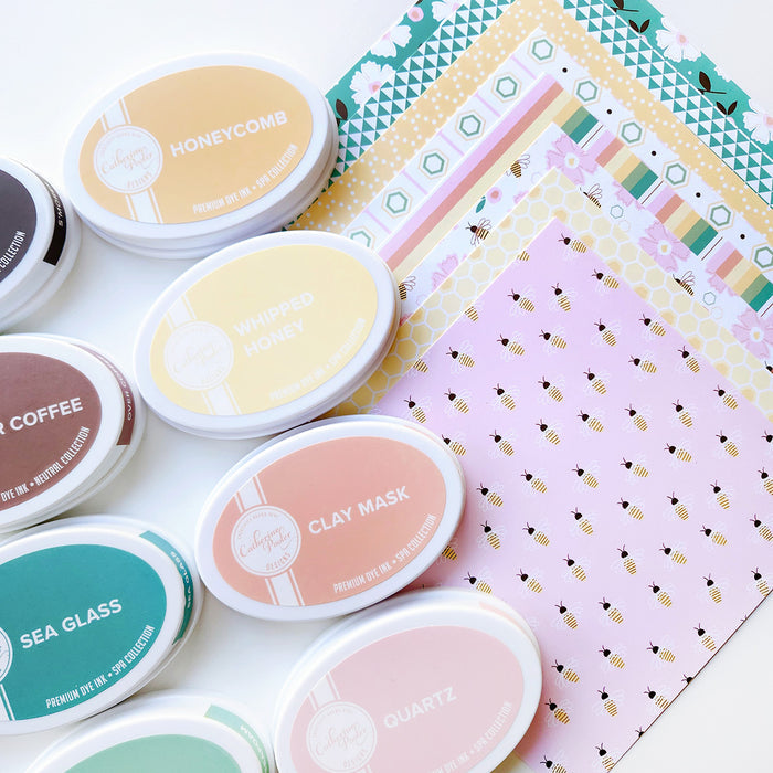 Catherine Pooler - Patterned Paper - Hey There Honey. Available at Embellish Away located in Bowmanville Ontario Canada.