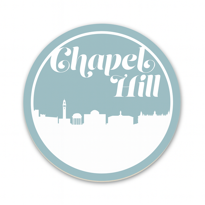 Chapel Hill NC Retro Skyline Coaster - Set of Four - Main View - Paperfinch Designs