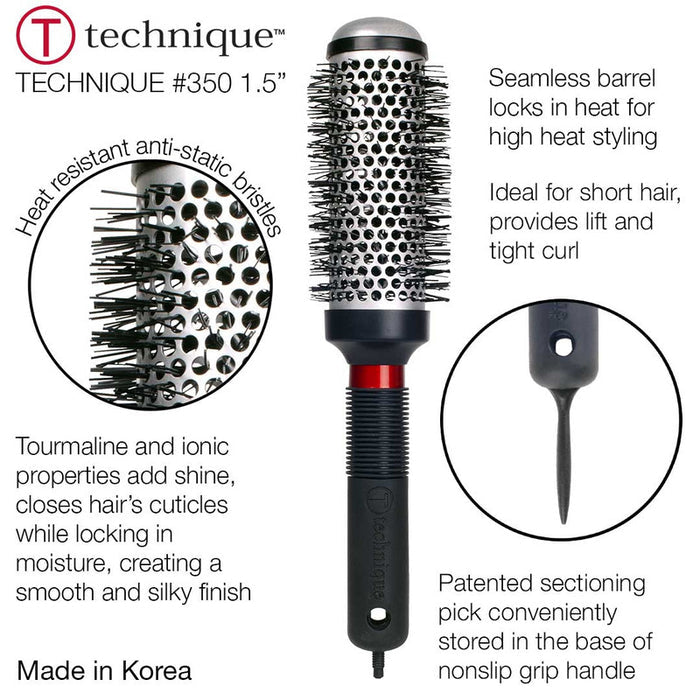Cricket Technique #350 Thermal hair Brush 1 1/2 inch