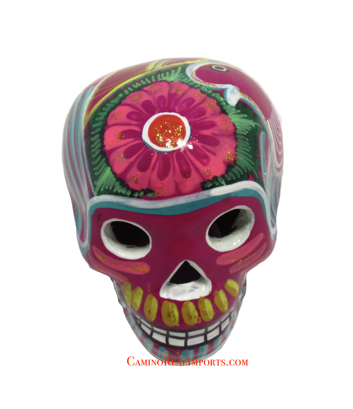 Day Of The Dead Hand Painted 3'' Skull MCSSM009