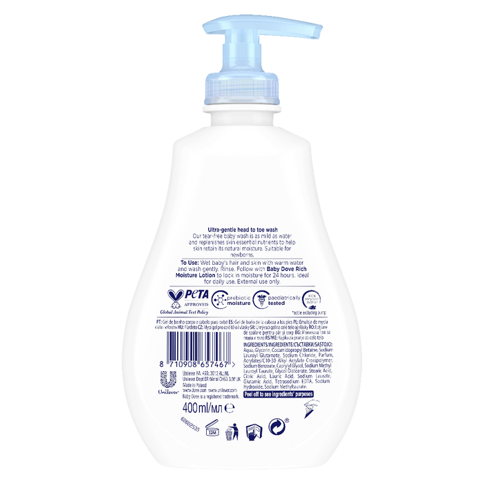 Dove Baby Head to Toe Wash Rich Moisture (Imported )(UI) 400ml