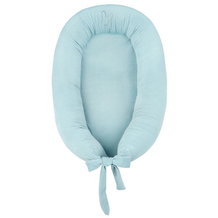 Effiki Babynest Samt Blau 87 × 48 cm personalisierbar