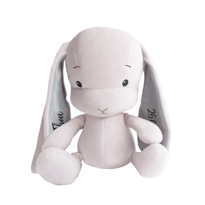Effiki Kuscheltier Hase Rosa 50 cm mit grauen Ohren personalisierbar