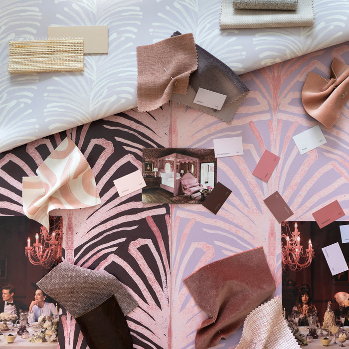 Emma Lavender made-to-order fabric swatches in warm pink tones, fast delivery, quality crafted and manufactured in the USA