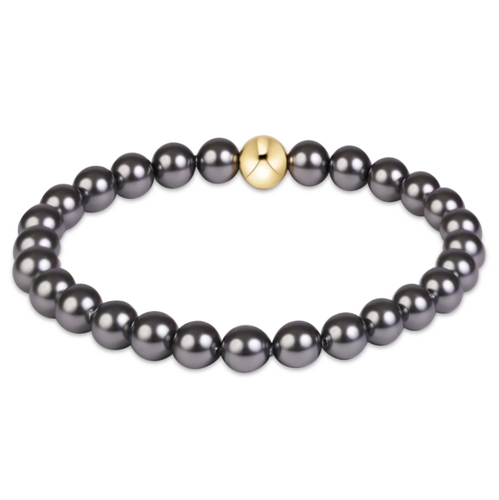 Enewton Classic 6mm Bracelet Dark Grey Pearl Bracelets in at Wrapsody