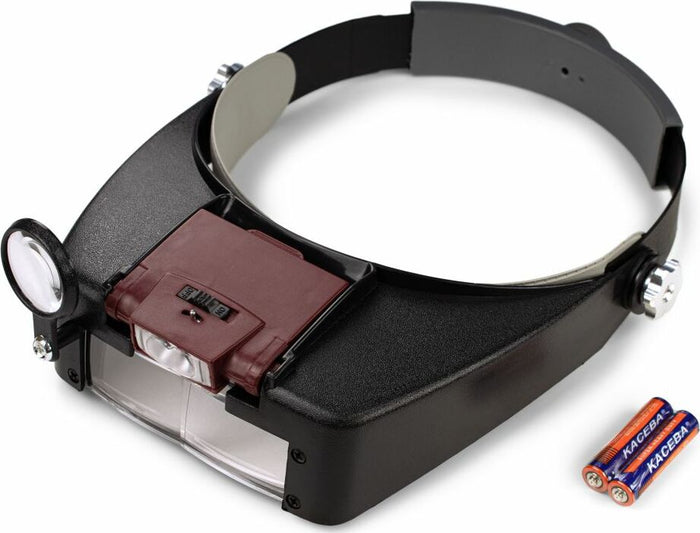 Adjustable LED Lighted Magnifying Visor