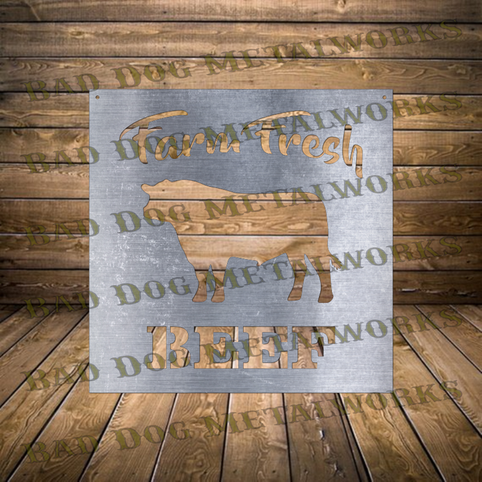 Farm Fresh Beef - Dxf and Svg