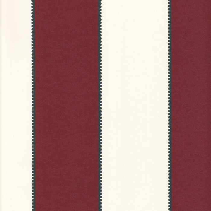 Florence Bordeaux fabric with custom scalloped stripes in rich wine tones by Pepper Home, perfect for made-to-order curtains.