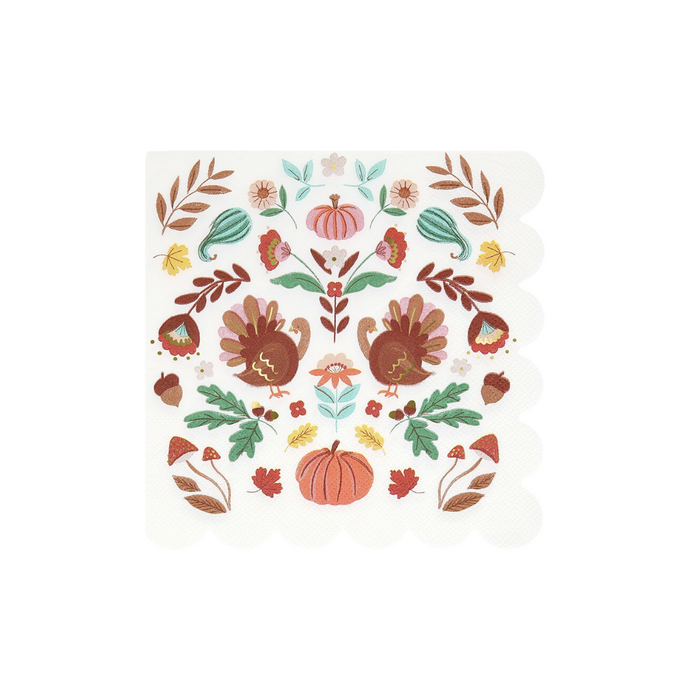 Folk Fall Large Napkins