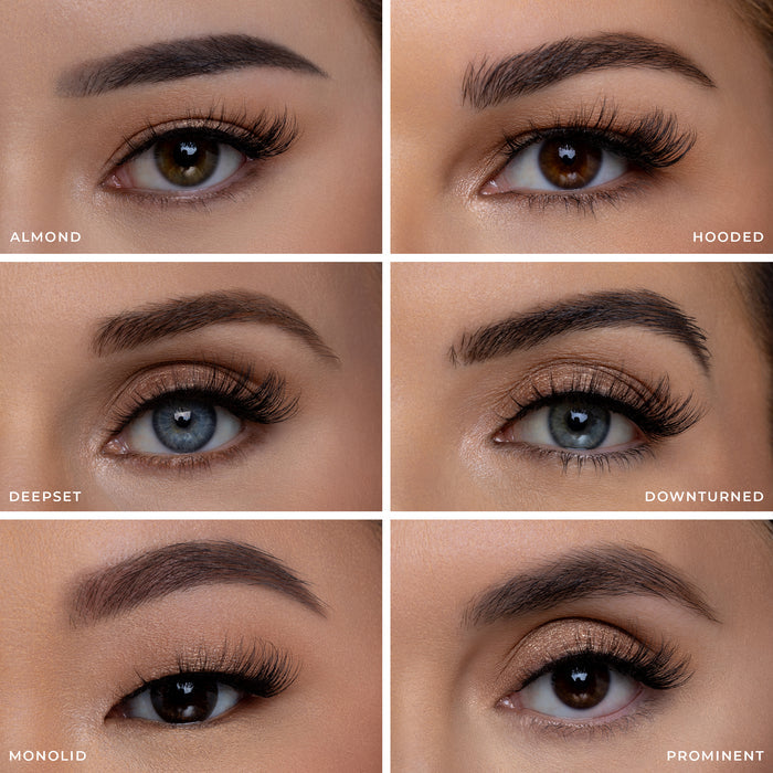 Friskly false eyelashes on multiple eyeshapes.