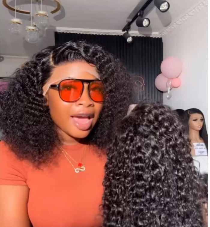 full frontal DD wet curls