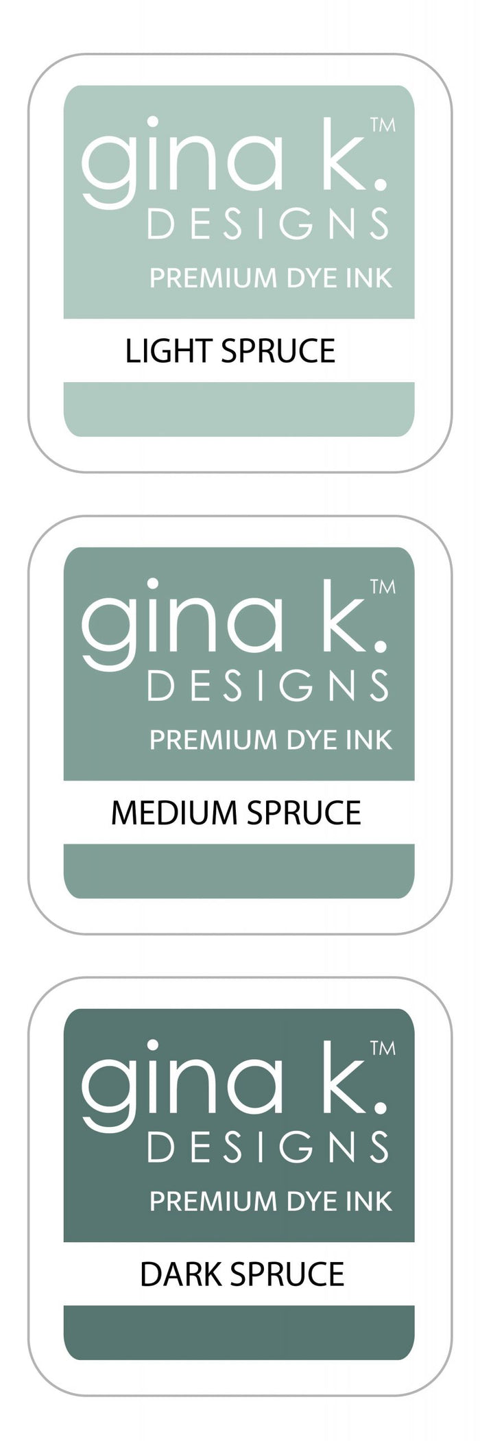 Gina K. Designs - Color Companions Ink Cube Set - Spruce. Gina K. Designs Ink Cubes are acid-free and PH-Neutral. They are convenient for travel and easy to store. They are an economic way to collect lots of colors. Available at Embellish Away located in Bowmanville Ontario Canada.