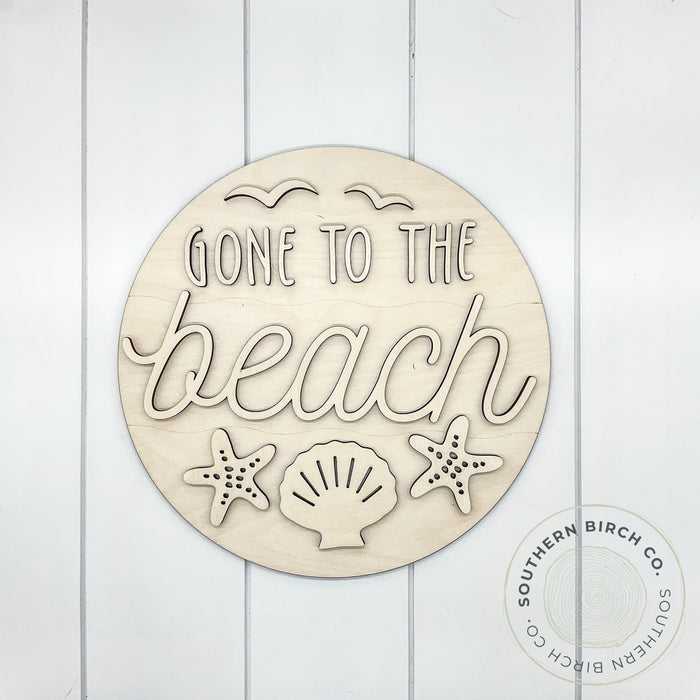 Gone To The Beach 3D Round Blank