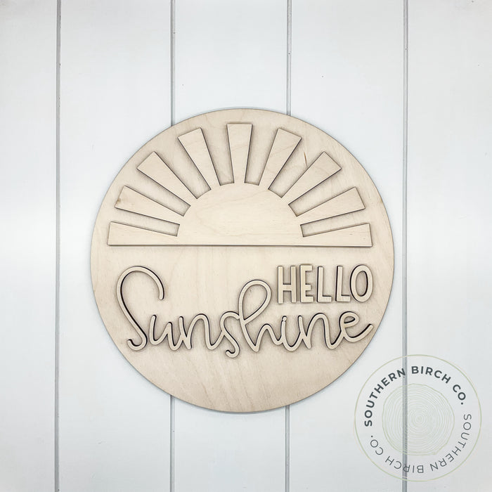 Hello Sunshine 3D Round Blank
