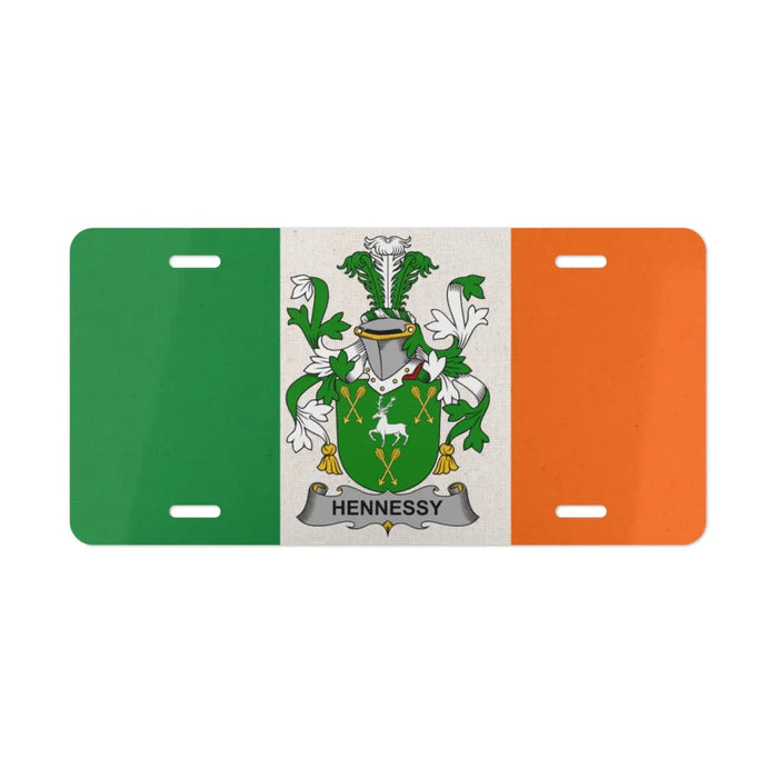 Hennessy Irish Flag Themed License Plate