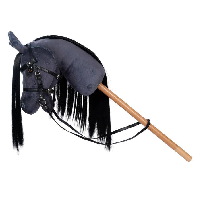 byAstrup Hobby Horse Blaze Grau Schwarz mit offenem Maul