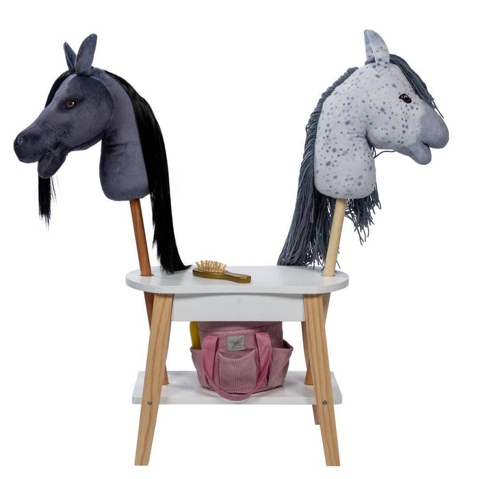 byAstrup Hobby Horse Pflege- und Stylinghocker für zwei Steckenpferde