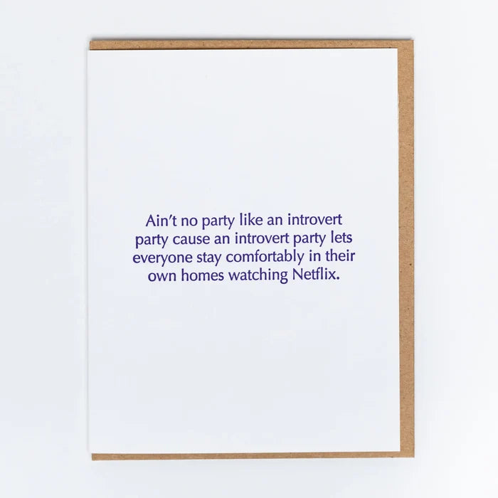 Introvert Party Card
