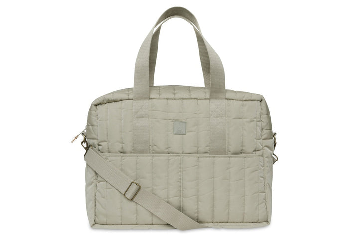 Jollein Wickeltasche Puffed Olive Green 42 × 30 cm mit Trageriemen
