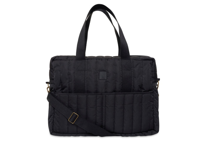 Jollein Wickeltasche Puffed Schwarz 42 × 30 cm mit Trageriemen