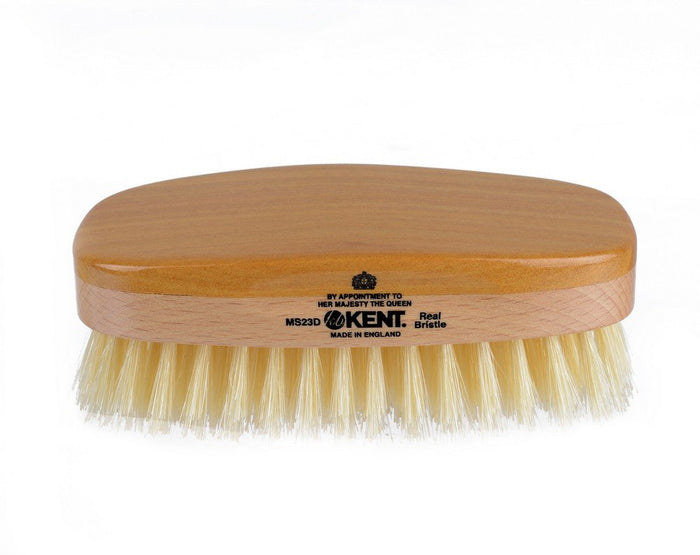 Kent Men's Finest Pure Soft White Bristle Rectangular Brush MS23D