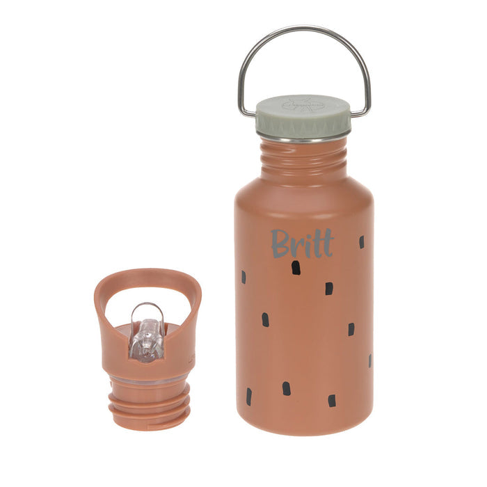 Lässig Kinder-Trinkflasche Karamell aus Edelstahl, optional mit Lasergravur