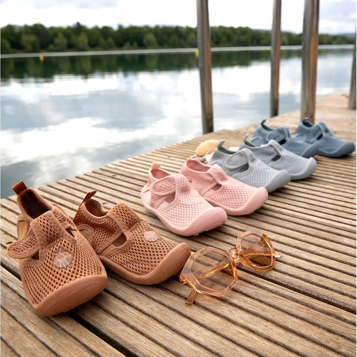 Lässig Badeschuhe Hellblau Größe 19 mit Klettverschluss und TPR-Sohle