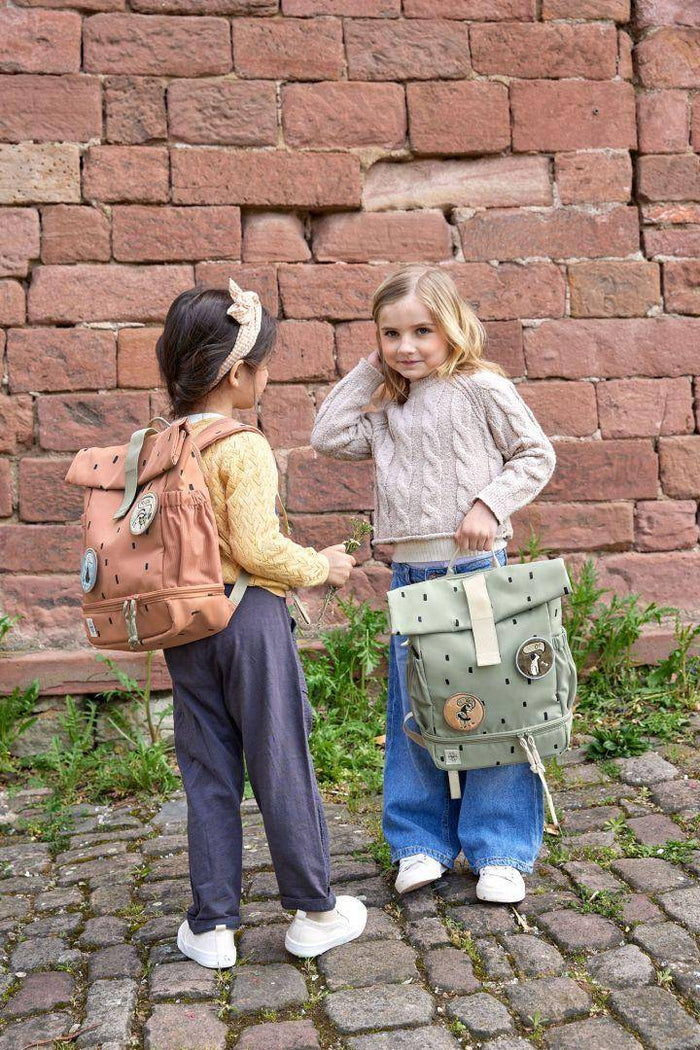 Lässig Rolltop Rucksack Light Olive, optional mit Namen personalisierbar