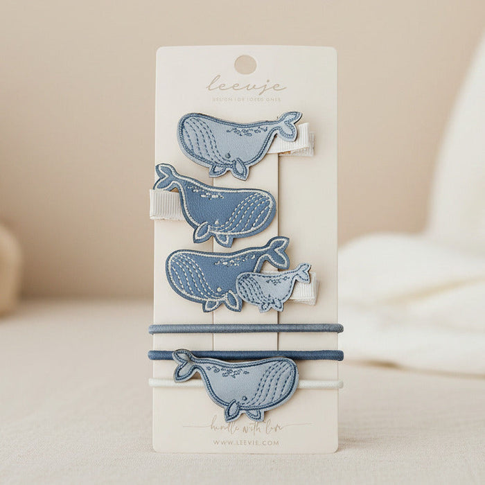 leevje Haarschmuck Whale Mix mit Haarspangen und Haargummis