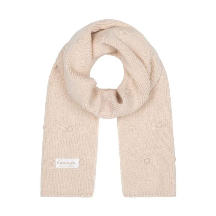 leevje Schal in Popcornstrick-Optik Beige Größe S aus Merinowolle