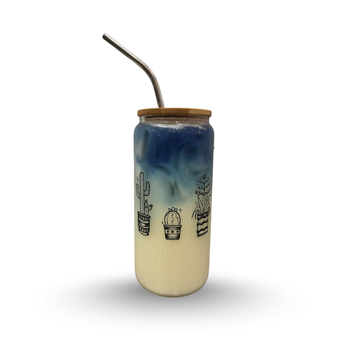 *Local Artist Series* 20 oz - Three Cactus Glass Tumbler