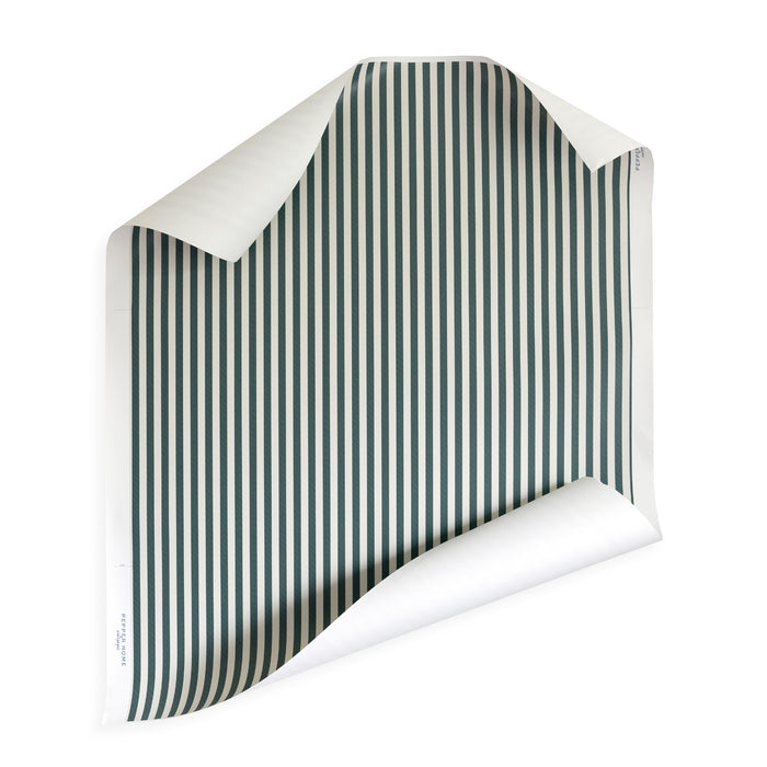 Louisa Peacock fabric sample in rich blue stripes, custom made-to-order by Pepper Home for elegant interiors.