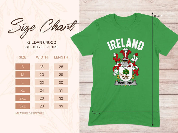 Ireland McCluskie Size Chart Softstyle T-Shirt