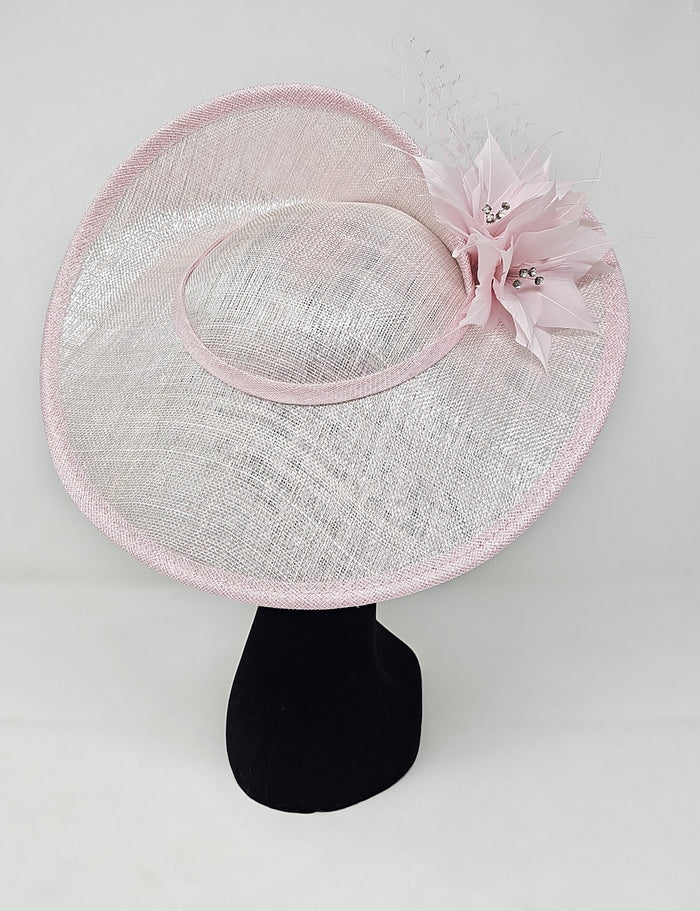 Metallic Sorbet Pink Disc Floral Hairband Fascinator