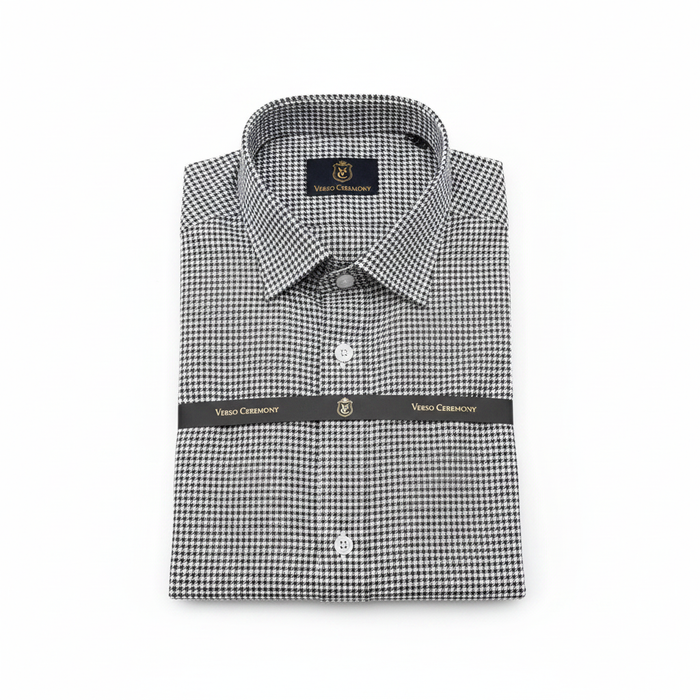 Monza Italy Houndstooth Shirt - White Background