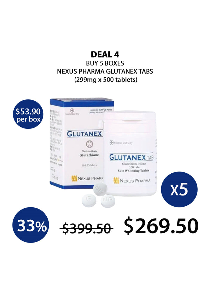 (BUY 5) NEXUS PHARMA GLUTANEX TABLETS