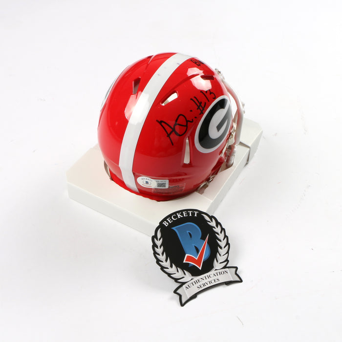 Ojulari Signed Mini Helmet Speed Georgia Bulldogs Inscribed