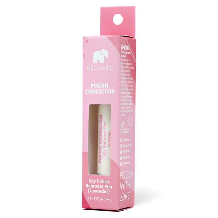 Polish Corrector pen with its pink retail box