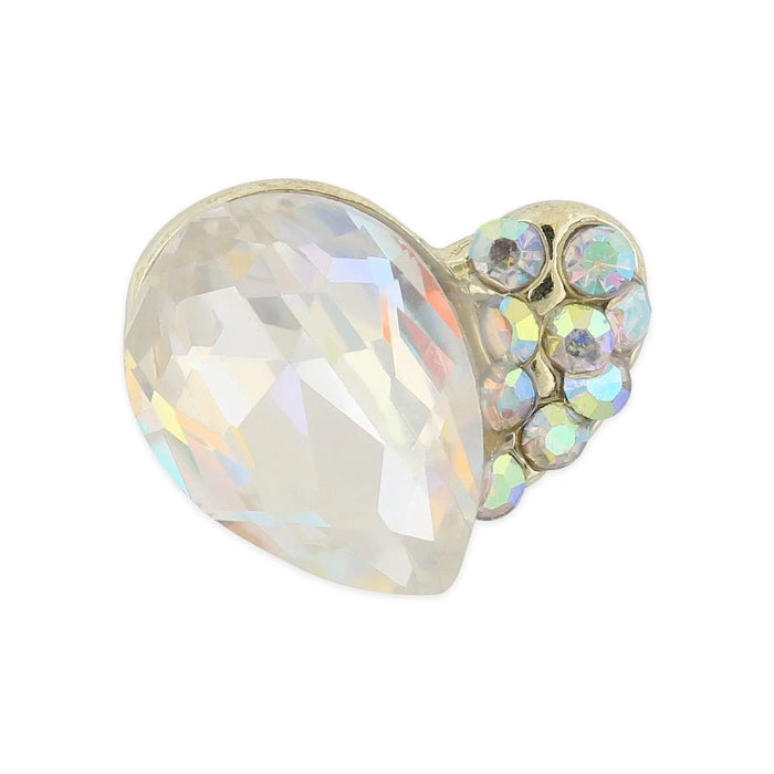 Pot of 10 Charms - Crystal Heart Naio Nails