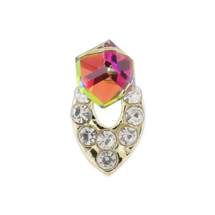 Pot of 10 Charms - Gold Fire Topaz Cube Naio Nails