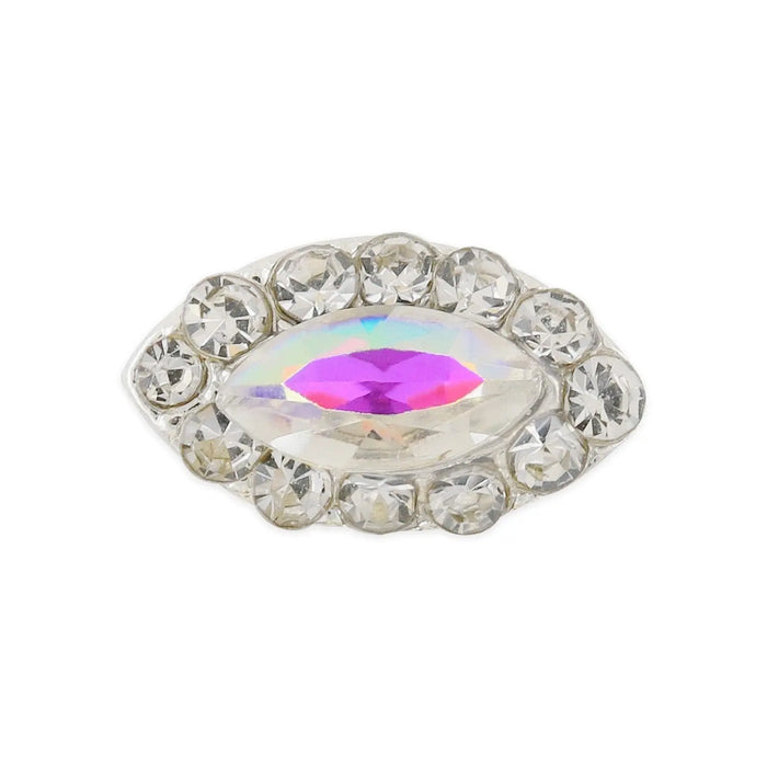 Pot of 10 Charms - Silver AB Marquise Naio Nails