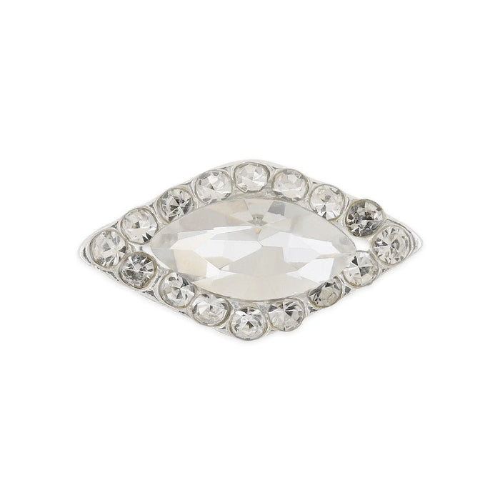 Pot of 10 Charms - Silver Diamond Shape & Crystal Marquise Naio Nails