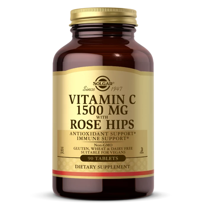 Solgar Vitamin C With Rose Hips 1500mg Tablets 90
