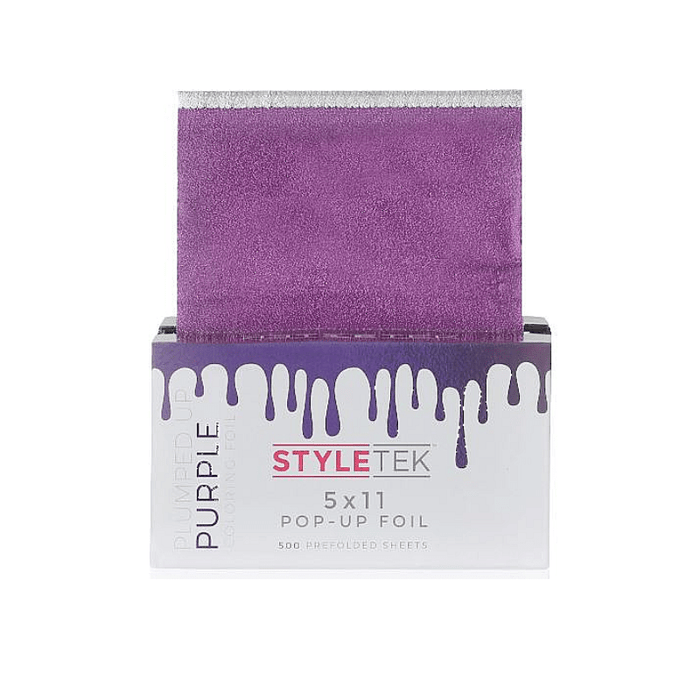Styletek Plumped Up Purple Embossed Pop-Up Foil 500ct 5x11 - Styletek | Available at Studio 360 Salon, Chatham, NJ