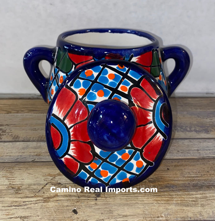 Talavera Pottery Sugar bowl Hand Painted TPSC003