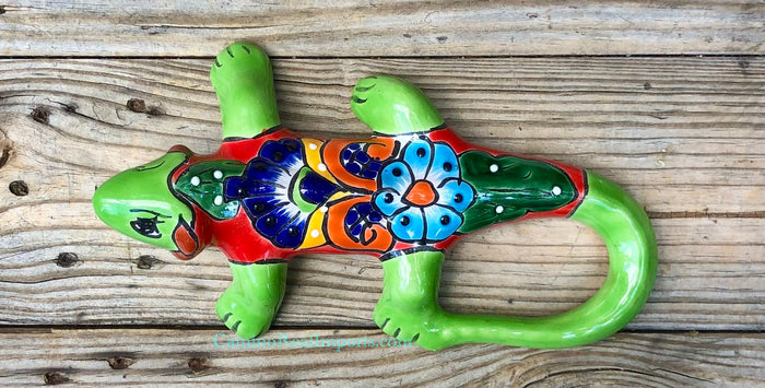Talavera Wall Decor Gecko Iguana 10" TIG1002